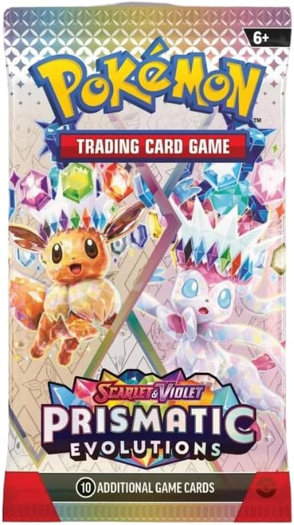 Pokemon TCG: Scarlet & Violet Prismatic Evolutions Booster Pack (Random Art) - 10 Cards