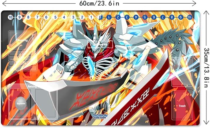 New DTCG Duel Playmat Digimon Diaboromon Trading Card Game TCG CCG Mat Pad + Free Bag (ZD002-300-SM)