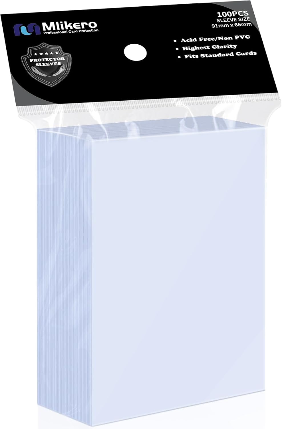 Mlikero 600 Count Card Sleeves, Clear Soft Trading Card Sleeves, Polypropylene (PP), Fit for MTG, TCG, Baseball, Football, Game Cards
