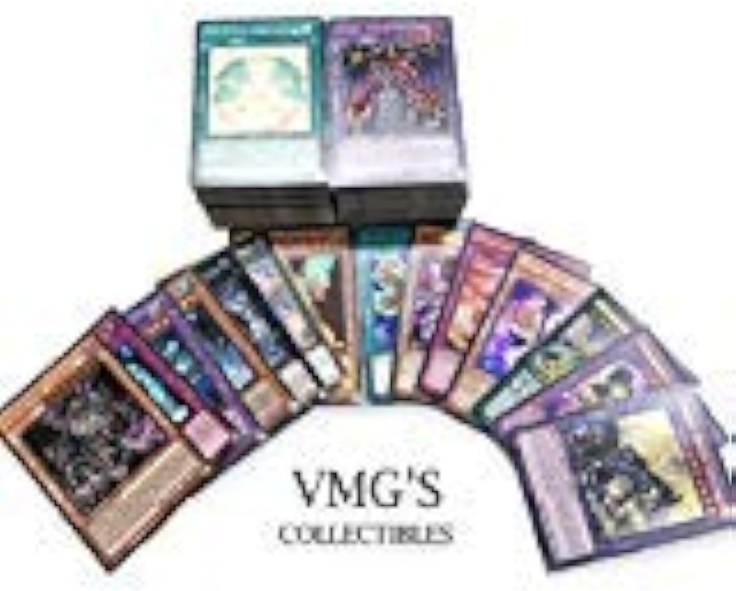 YU-GI-OH! 200 Mixed Trading Card Lot (150 Commons, 50 Rares, No Duplicates, Holos Included, Near Mint)
