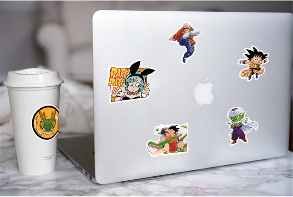 50pcs Anime Manga Dragon and Ball Stickers for Kids, Cool Waterproof Vinyl Decal for Teen Adult Boy Laptop, Travel Case, Phone, Bike, Water Bottle, Guitar, Computer, Skateboard (ball50)