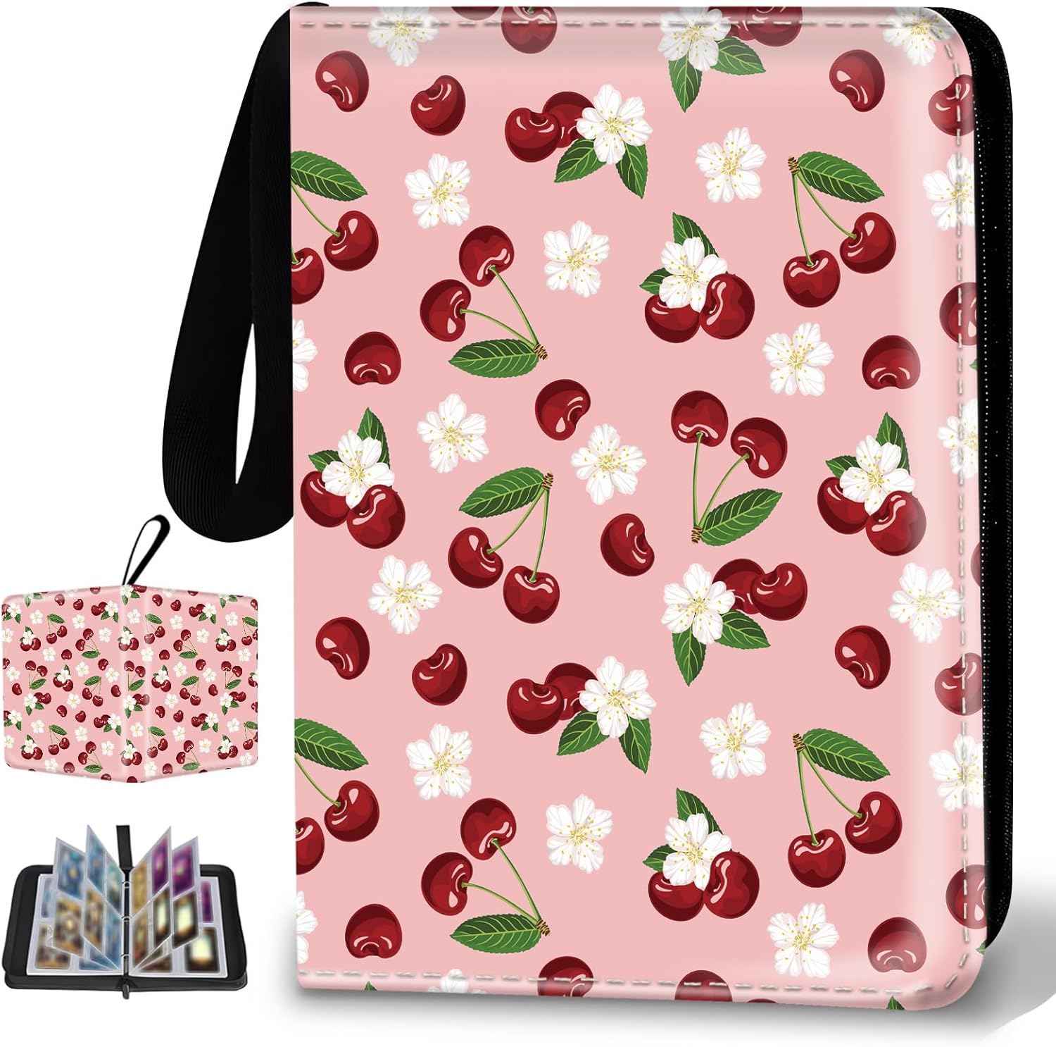 Collectible Trading Card Binder, 400 Card Holders with 50 Removable Sleeves, Portable 4 Pocket Trading Card Collection Albums for Photocard kpop MTG/TCG Game Sports Cards，Funny Dinosaur Bones