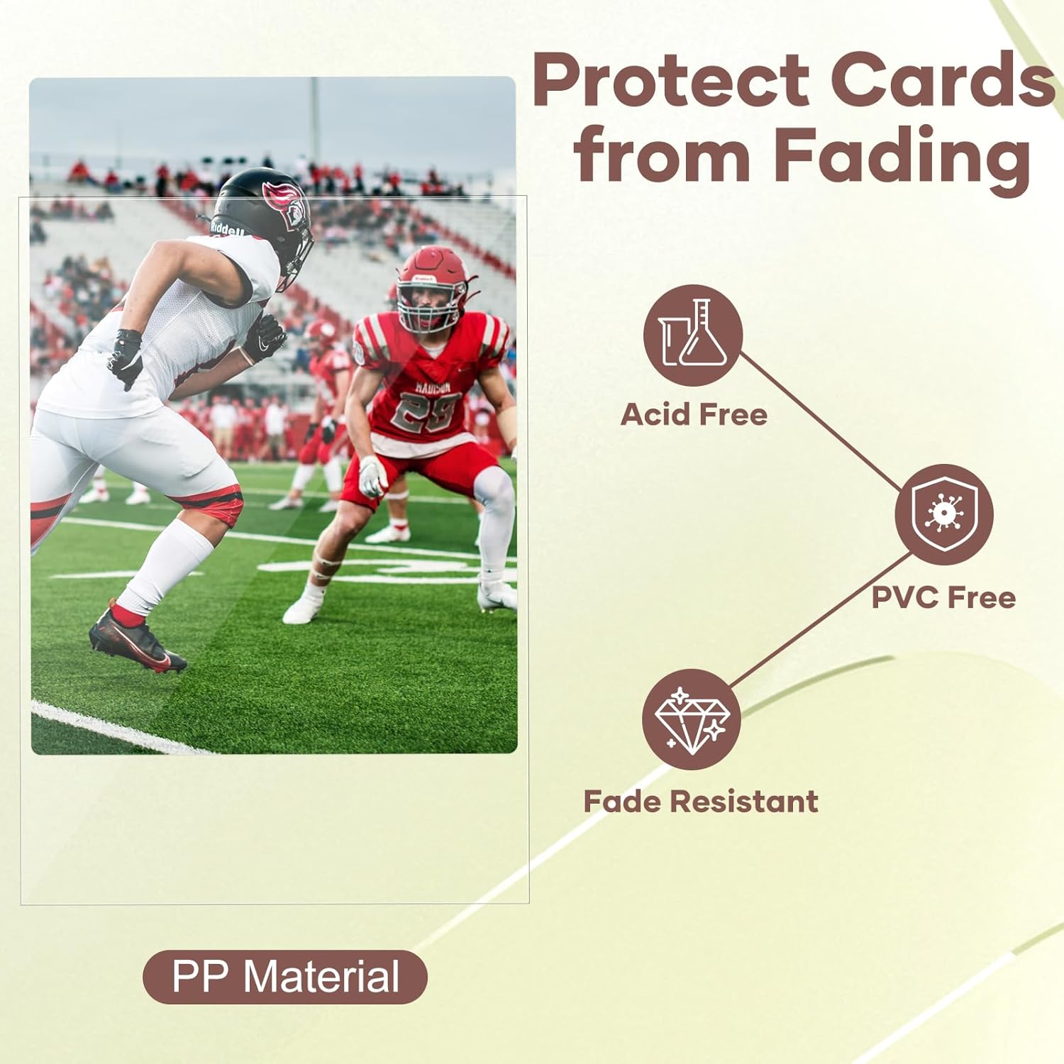 Mlikero 600 Count Card Sleeves, Clear Soft Trading Card Sleeves, Polypropylene (PP), Fit for MTG, TCG, Baseball, Football, Game Cards