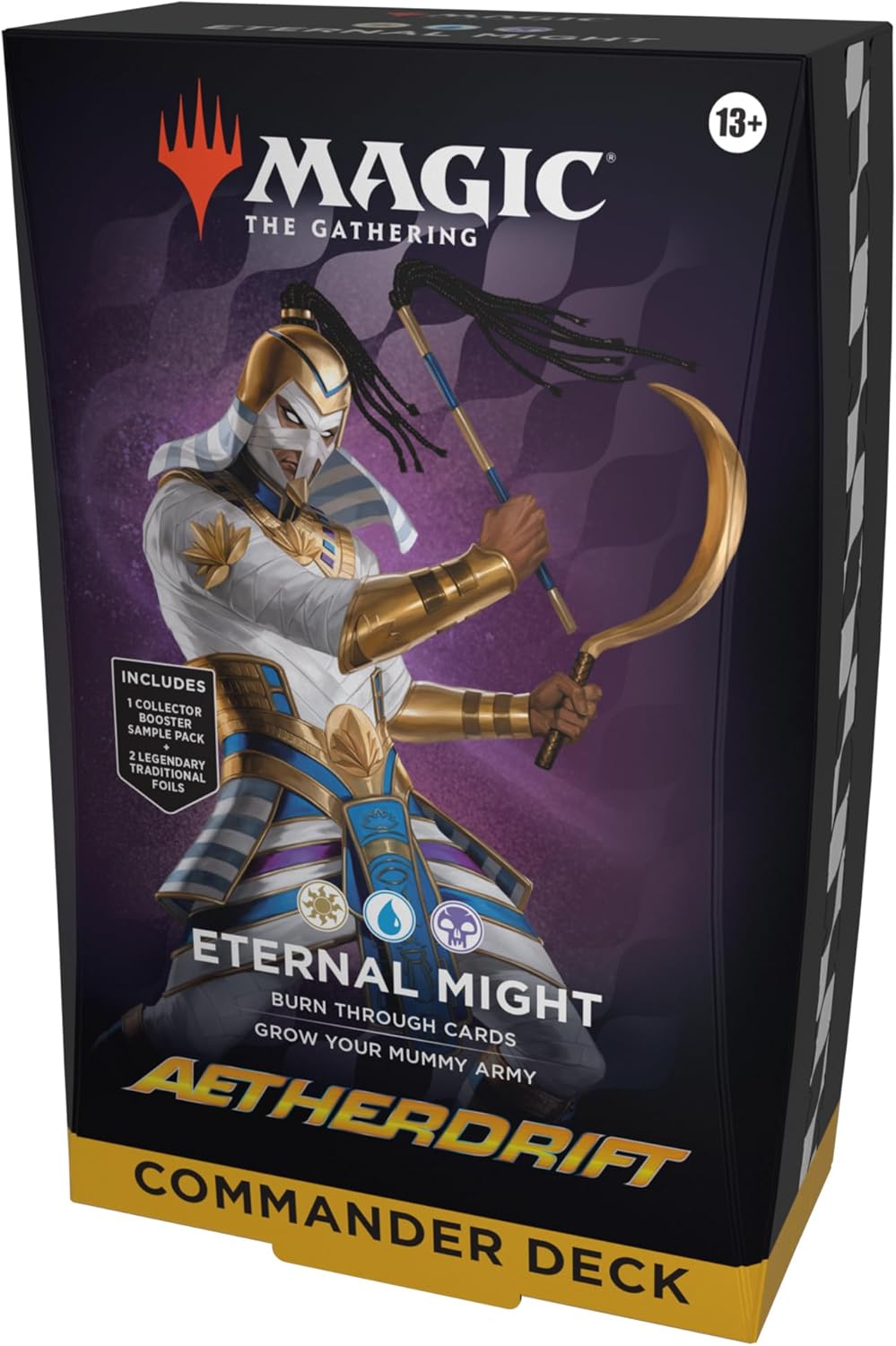 Magic The Gathering Aetherdrift Commander Deck - Eternal Might (100-Card Deck, 2-Card Collector Booster Sample Pack + Accessories)