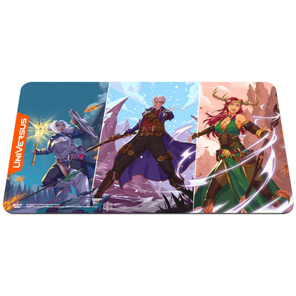 UniVersus: Critical Role: Heroes of Exandria - Pike, Percival, Keyleth of Vox Machina Playmat - 24 x 14, Neoprene, Tabletop Game Accessory, UVS Games