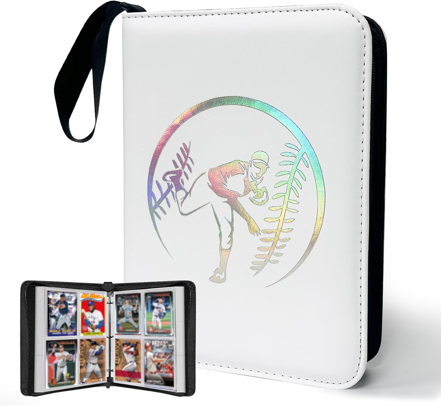 Anime Trading Card Binder for Cards,4 Pocket with 60 Sleeves up to 480 Cards,Waterproof Card Storage Bag with Removable Sleeves for Anime and TCG Cards