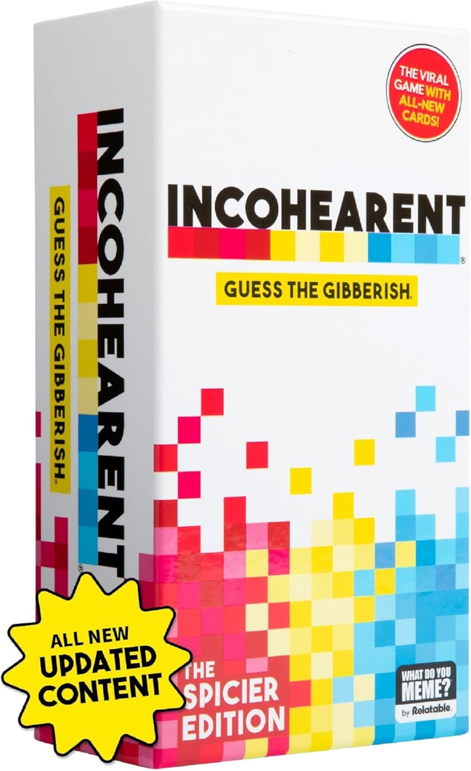 Incohearent, The Guess The Gibberish Party Game By Relatable, A Funny Card Game For Adults, Includes 300 Cards, Instructions, And 1 Sand Timer, Fun for Friendsgiving, or a White Elephant Gift