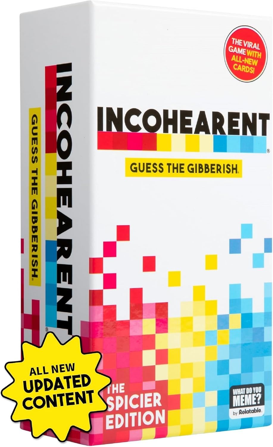 Incohearent, The Guess The Gibberish Party Game By Relatable, A Funny Card Game For Adults, Includes 300 Cards, Instructions, And 1 Sand Timer, Fun for Friendsgiving, or a White Elephant Gift