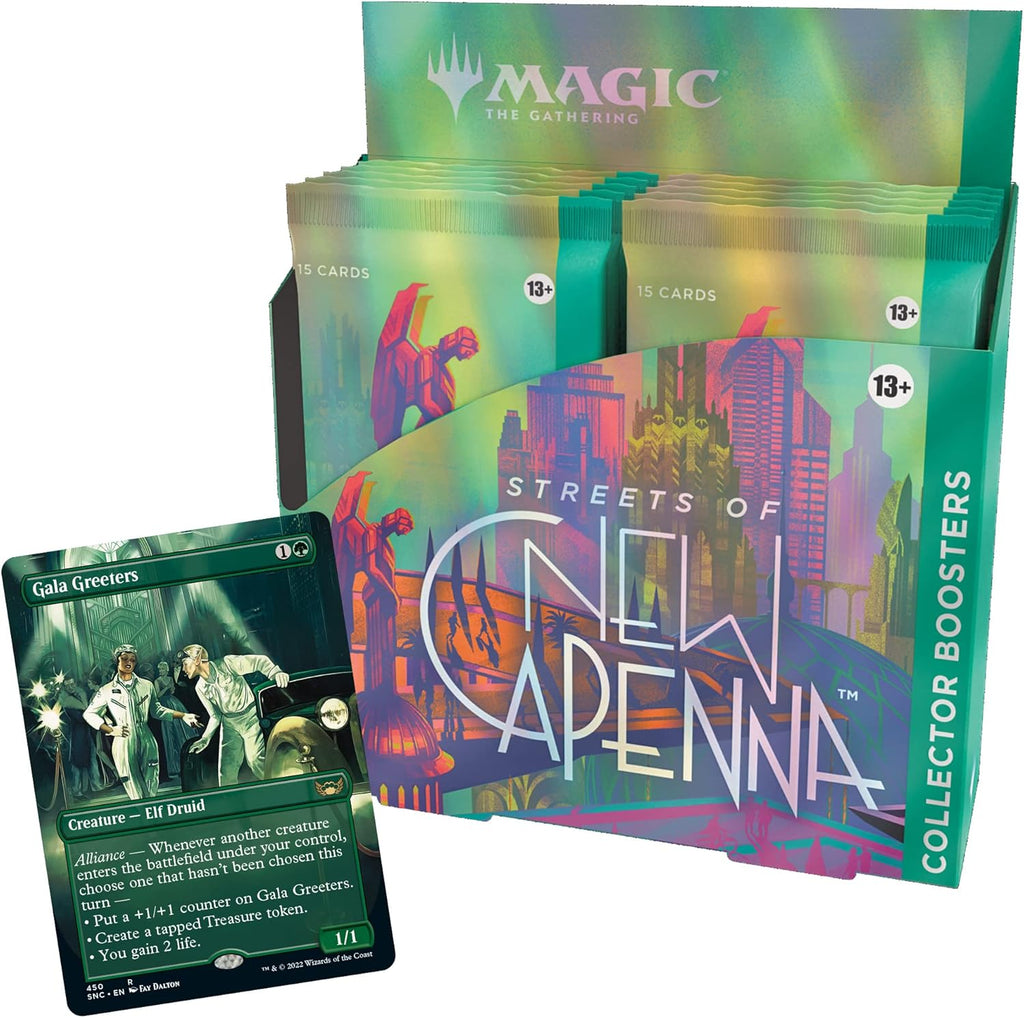Magic: The Gathering Streets of New Capenna Collector Booster Box | 12 Packs + 1 Box Topper (181 Magic Cards)