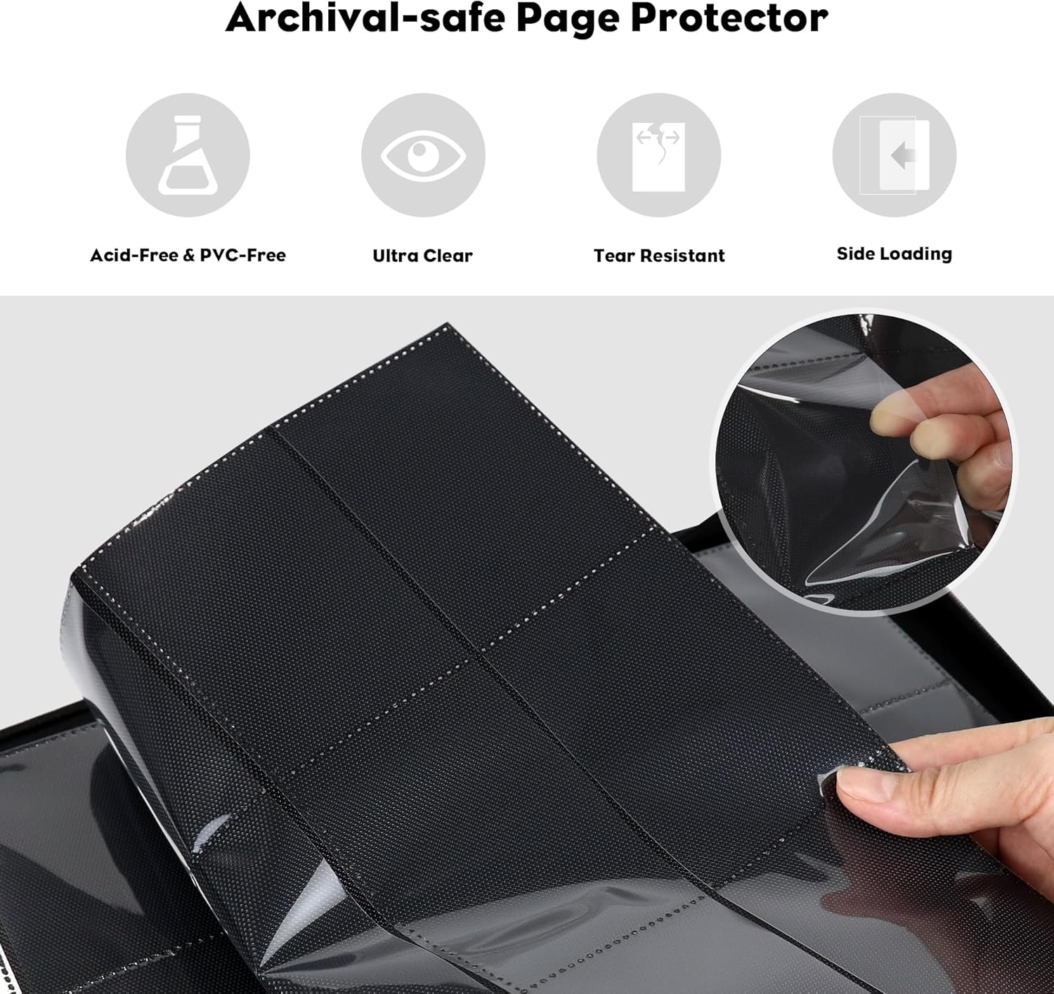 360 Pockets Card Binder, MTG Card Binder, Double Sided Card Collection Album Folder with 20 Pages, Side-Loading Card Holder for MTG, TCG, Trading Card, Sports Cards-Swamp