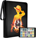 for 9 Pocket Card Binder Large Capacity for 900 Cards - Trading Card Collection Album Folder Double Sided Pocket with Zipper Anime Design for Men Boys Teens for Sports Cards Game Cards