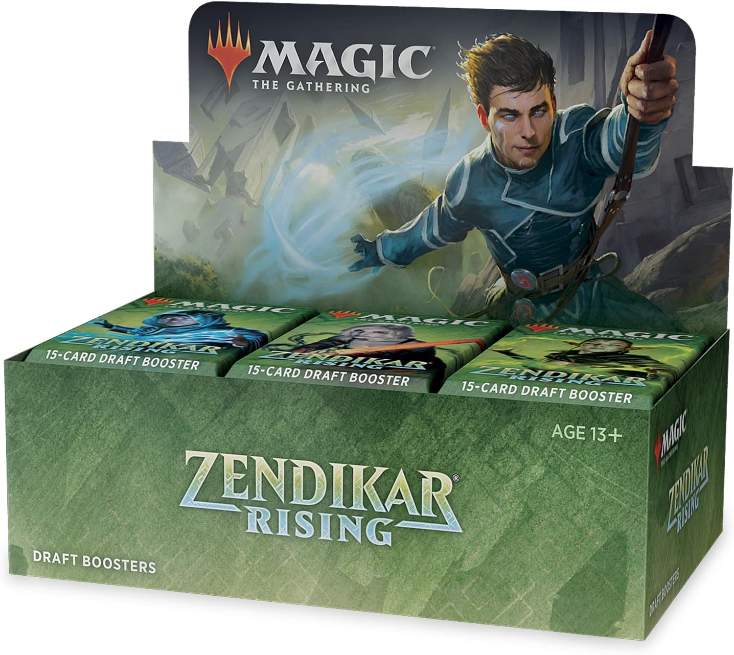Magic The Gathering Zendikar Rising Draft Booster Box | 36 Booster Packs (540 Cards) + 1 Box Topper | 36 Full Art Lands | Factory Sealed