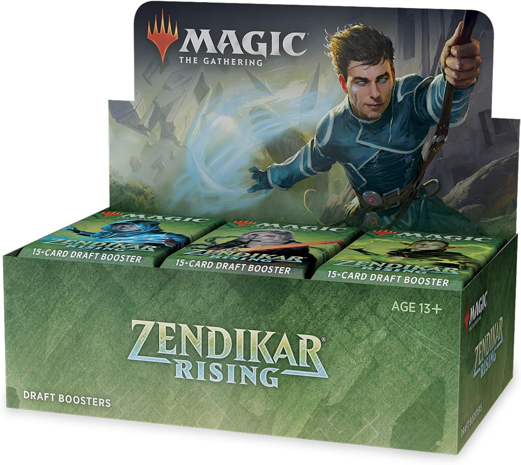 Magic The Gathering Zendikar Rising Draft Booster Box | 36 Booster Packs (540 Cards) + 1 Box Topper | 36 Full Art Lands | Factory Sealed