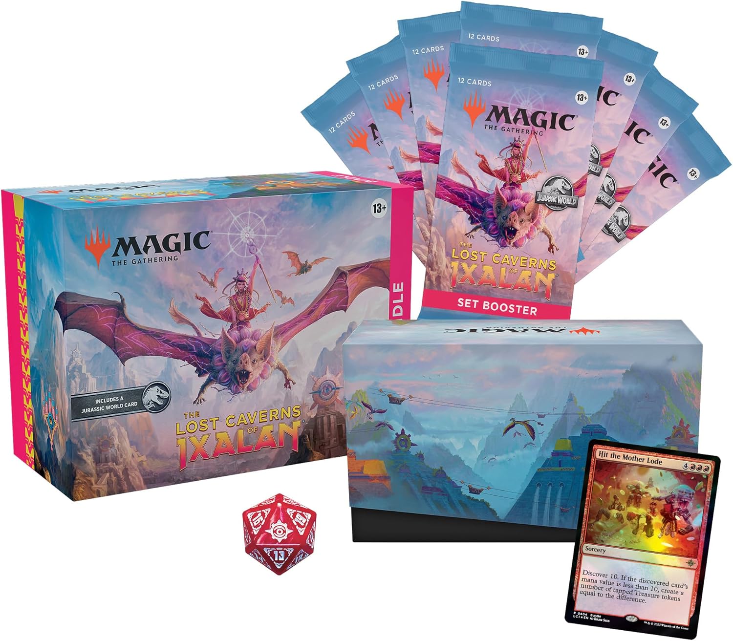 Magic: The Gathering The Lost Caverns of Ixalan Commander Deck - Blood Rites (100-Card Deck, 2-Card Collector Booster Sample Pack + Accessories)