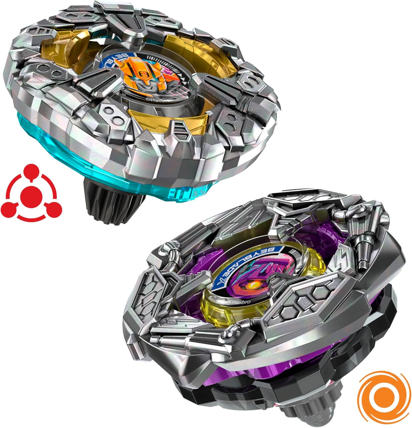 Beyblade X and Transformers Collab, Bumblebee 3-60GP vs. Shockwave 5-80O, 2 Takara Tomy Tops, 2 Launchers, Battling Top Game Toys, Ages 8+ (Amazon Exclusive)