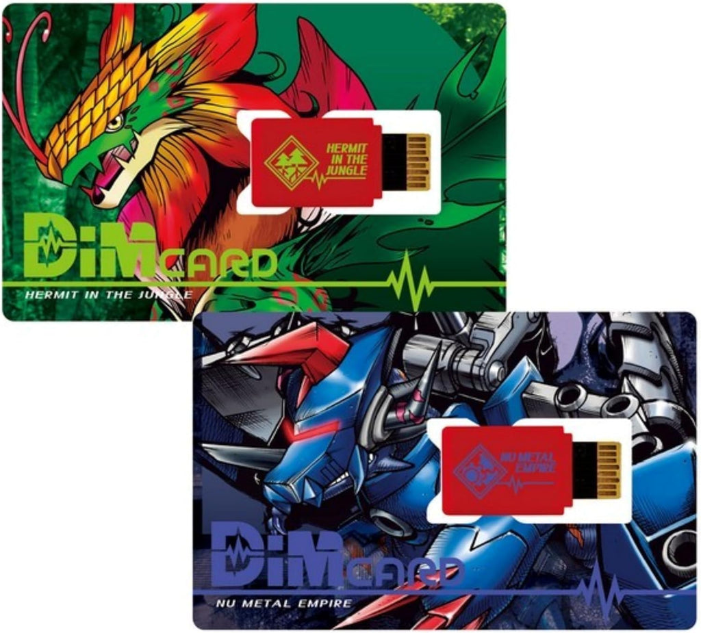 Digimon Bandai Hermit in The Jungle and Nu Metal Empire DIM Cards DIM Card Expansions for The Vital Bracelet| Raise New Electronic Pets with These Vital Bracelet Cards