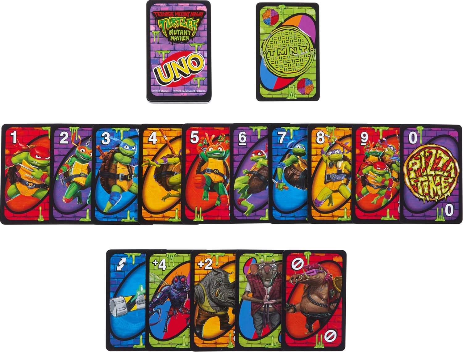 Mattel Games UNO Teenage Mutant Ninja Turtles Mutant Mayhem Card Game for Kids & Family Nights, Parties, Travel, Camping & More