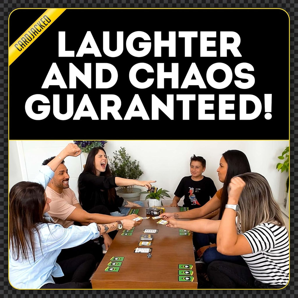 CARDJACKED Fun Card Game for Families | Family-Friendly Party Card Games for Adults | 8-12 Min. Playtime | Kids Card Game | 4-10 Players | Easy to Learn | Compact and Portable