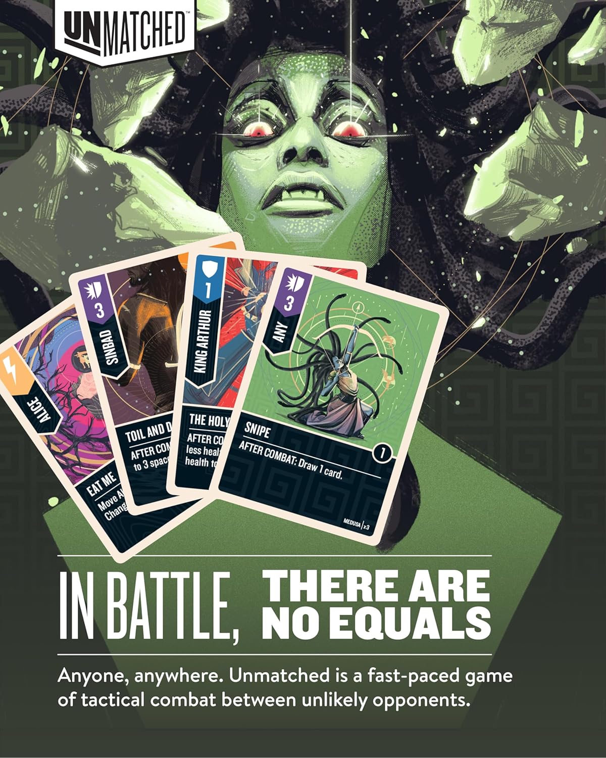 Restoration Games Unmatched Battle of Legends Vol 1 - Strategy Board Game for 2 to 4 Players - Expansion with 4 Heroes and Battlefields - 20-40 Min Playtime - Ages 9+