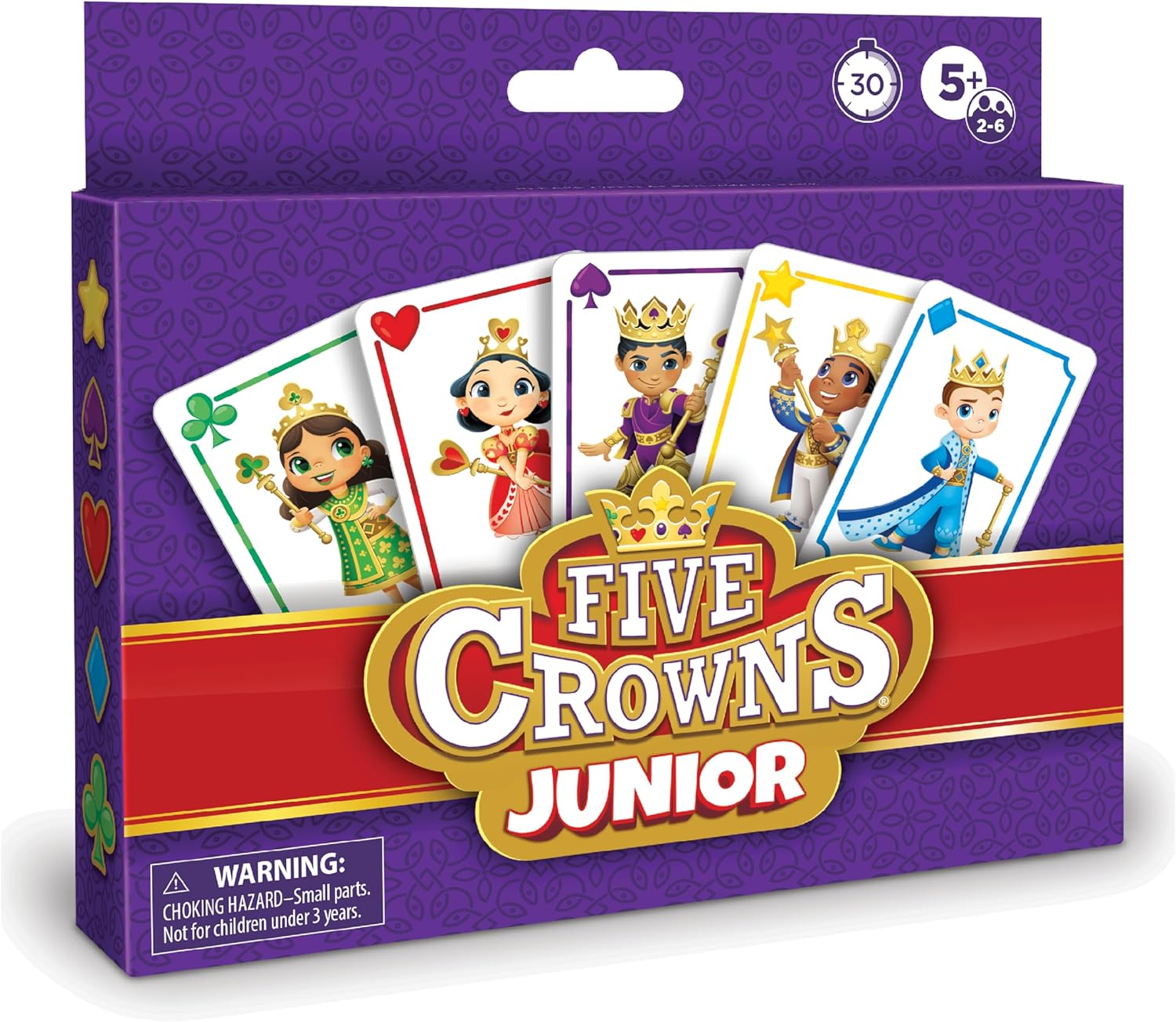 PlayMonster Five Crowns Collectible Tin – Card Game for Kids and Adults, Family Game Night, The Game isn’t Over Until the Kings Go Wild!, 5 Suited Rummy Style Card Game, 1-7 Players, Ages 8+