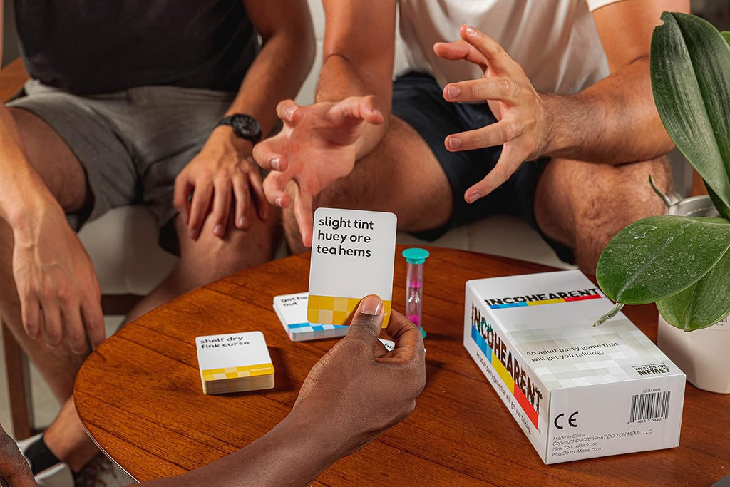 Incohearent, The Guess The Gibberish Party Game By Relatable, A Funny Card Game For Adults, Includes 300 Cards, Instructions, And 1 Sand Timer, Fun for Friendsgiving, or a White Elephant Gift