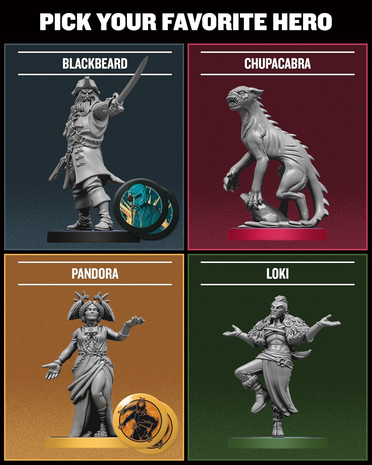 Restoration Games Unmatched Battle of Legends Vol 3 - Strategy Board Game for 2 to 4 Players - Expansion with 4 New Heroes and Battlefields - 20-40 Min Playtime - Ages 9+