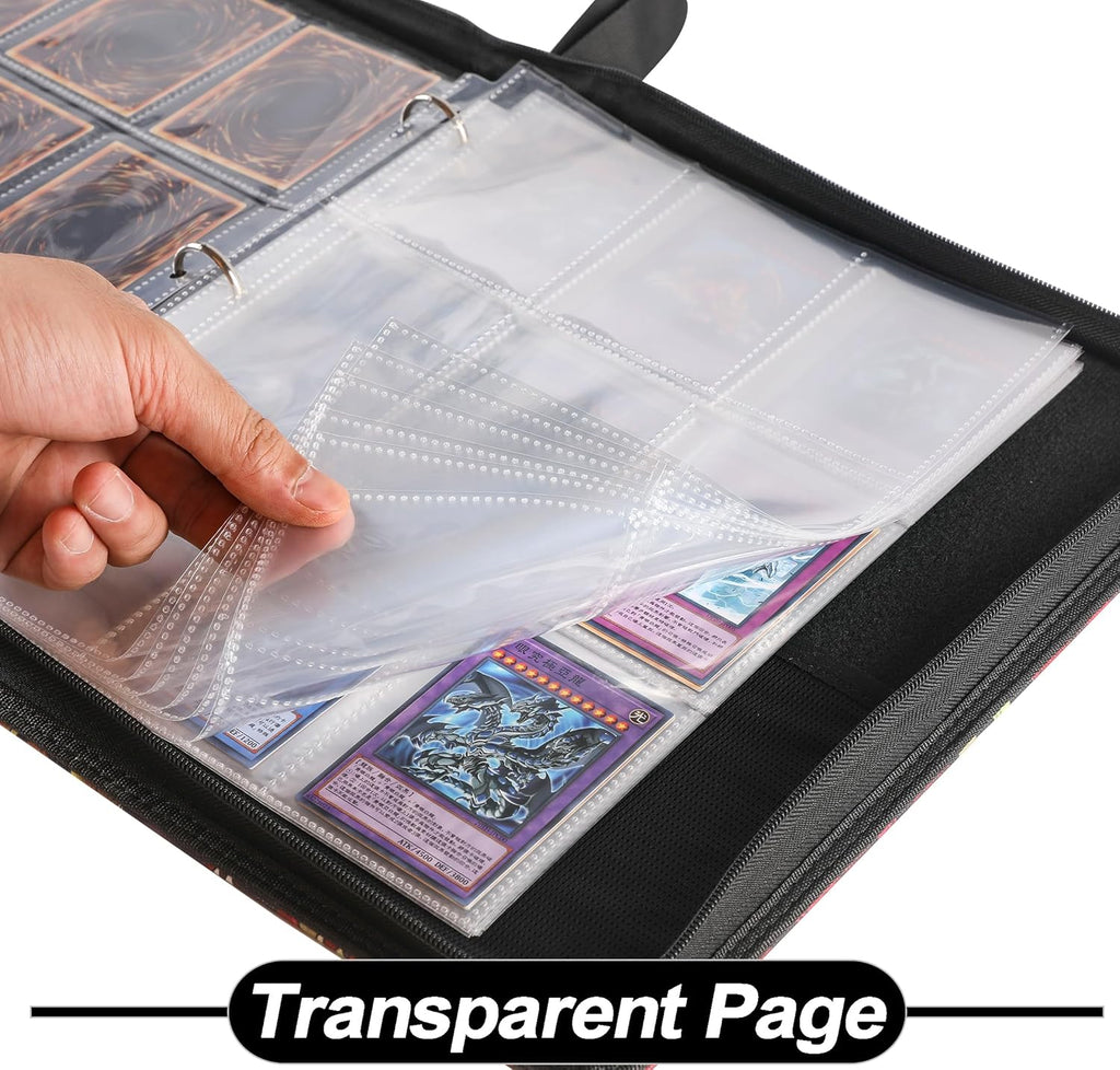 Card Binder for YuGiOh Cards - 9 Pocket Card Holder Book with Sleeves Compatible with Yugioh Cards, Holds 720 Cards