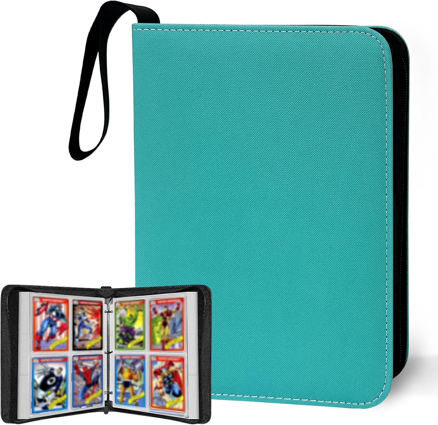 Anime Trading Card Binder for Cards,4 Pocket with 60 Sleeves up to 480 Cards,Waterproof Card Storage Bag with Removable Sleeves for Anime and TCG Cards