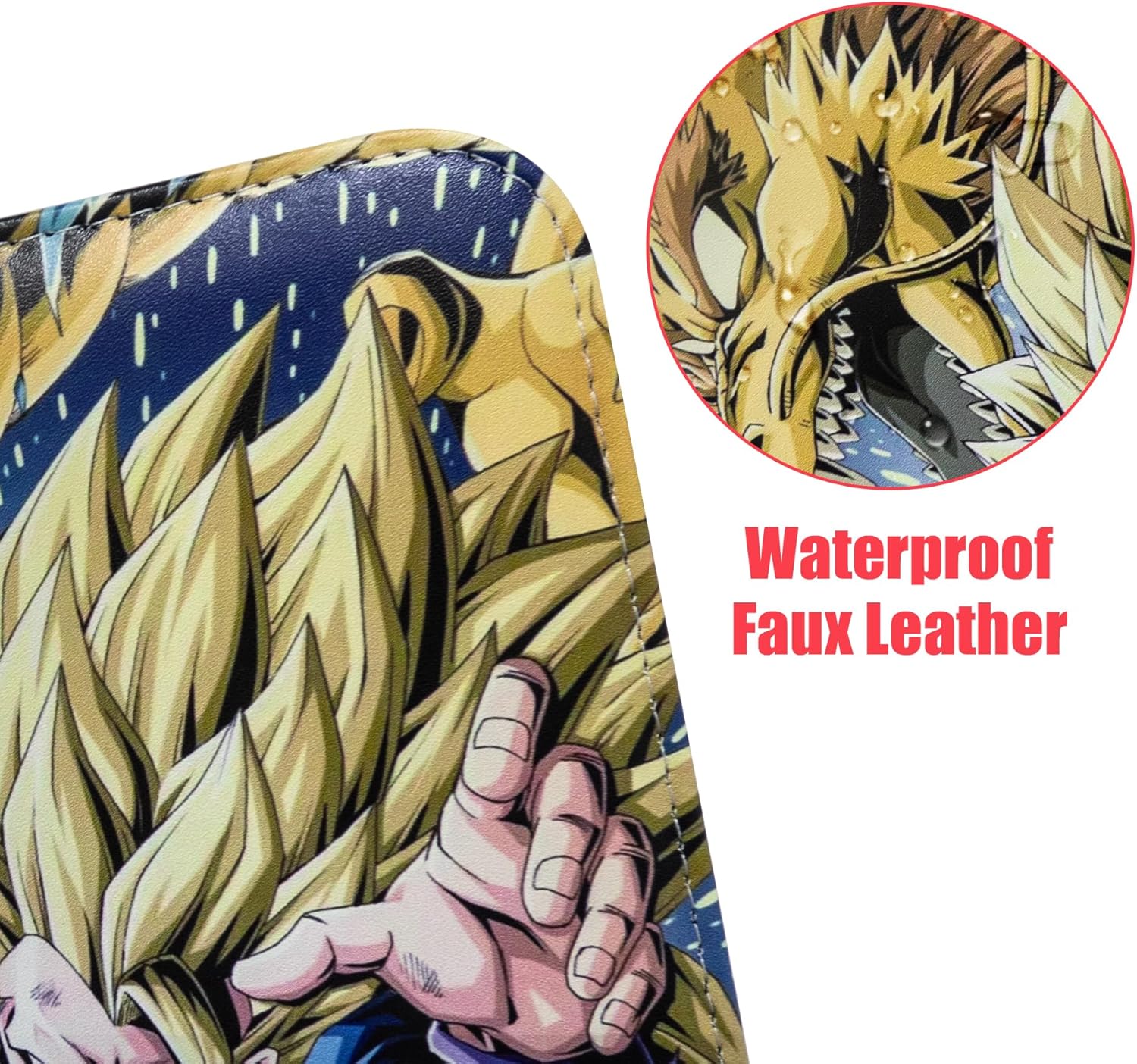 Anime Trading Card Binder for Dragon Cards, 4 Pocket with 50 Sleeves up to 400 Cards TCG Card Binder, Waterproof Card Storage Book, Cards Display Case