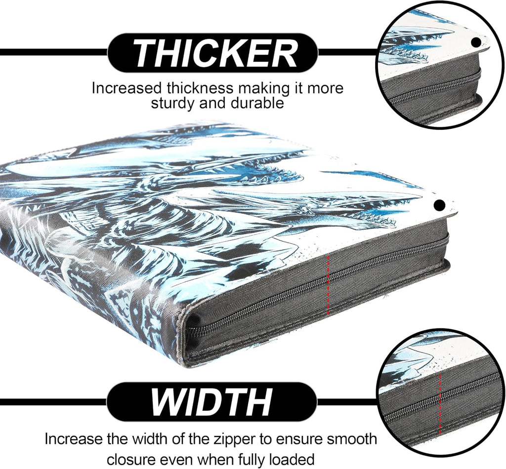 Card Binder for YuGiOh Cards - 9 Pocket Card Holder Book with Sleeves Compatible with Yugioh Cards, Holds 720 Cards