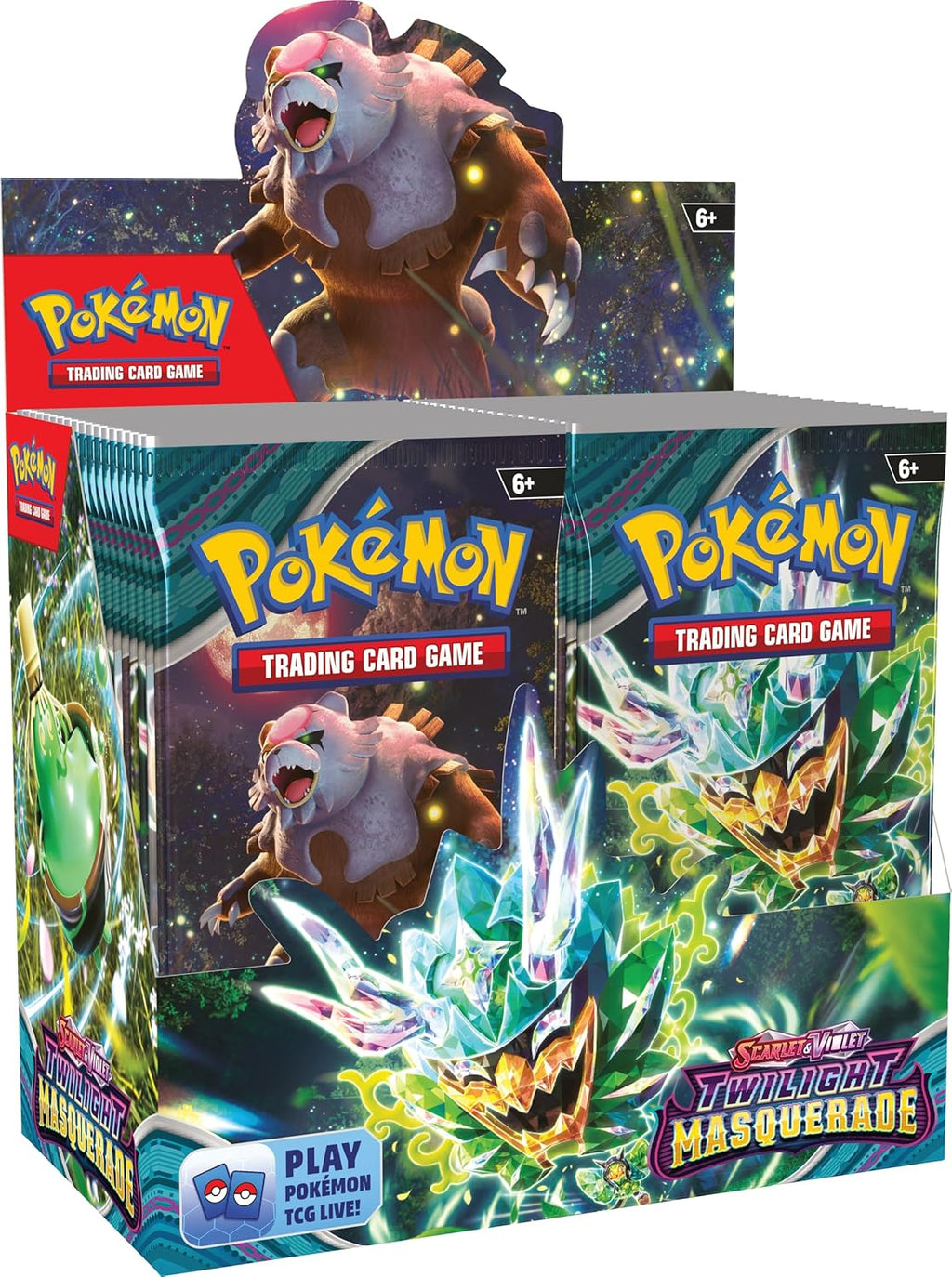 Pokémon TCG: Scarlet & Violet, Collectible Cards Twilight Masquerade Booster Display Box (36 Boosters)