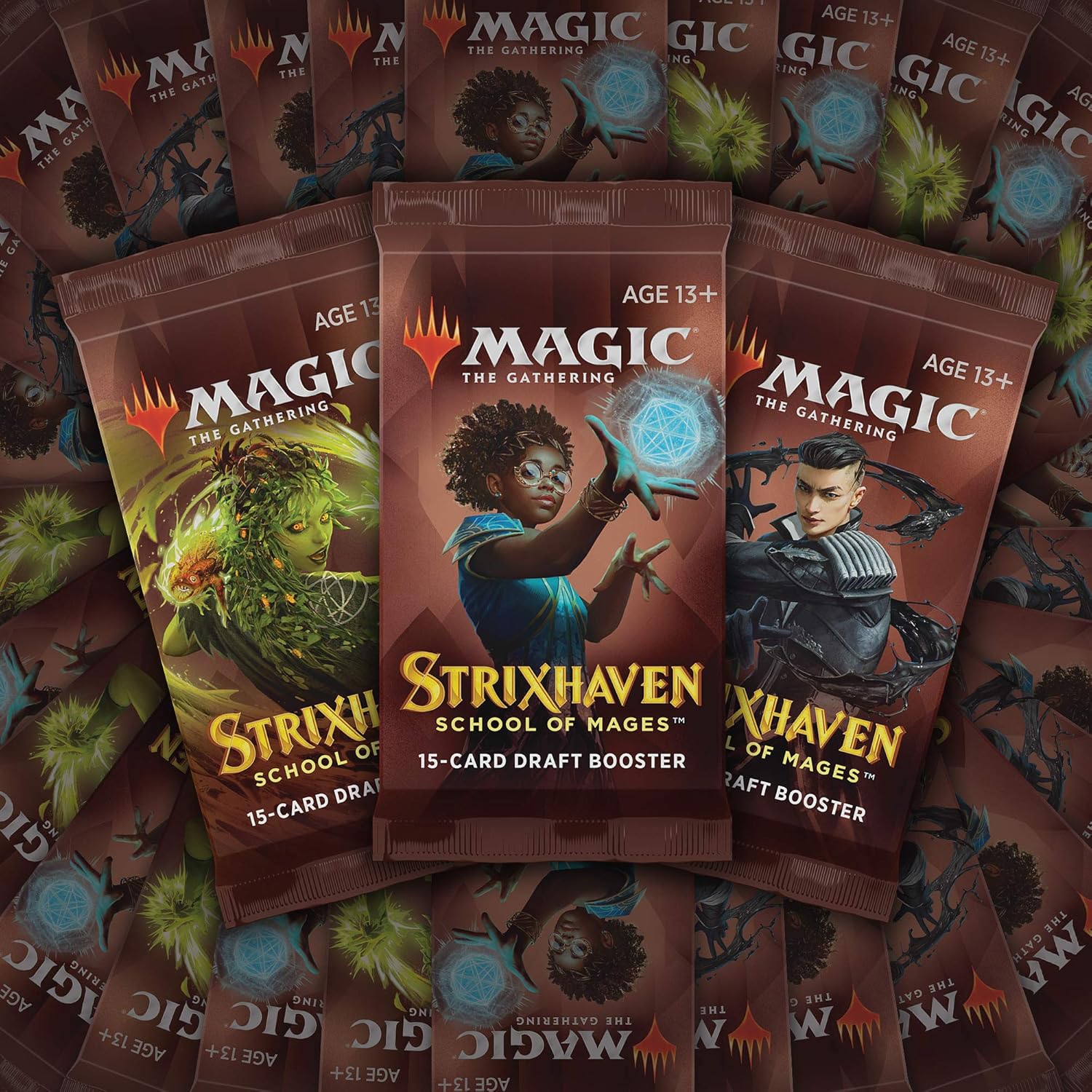 Magic The Gathering Strixhaven Draft Booster Box | 36 Packs (540 Magic Cards), Brown