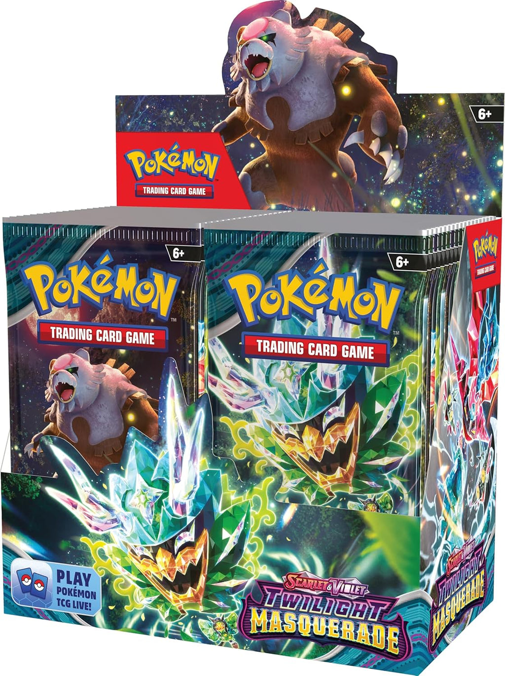 Pokémon TCG: Scarlet & Violet, Collectible Cards Twilight Masquerade Booster Display Box (36 Boosters)