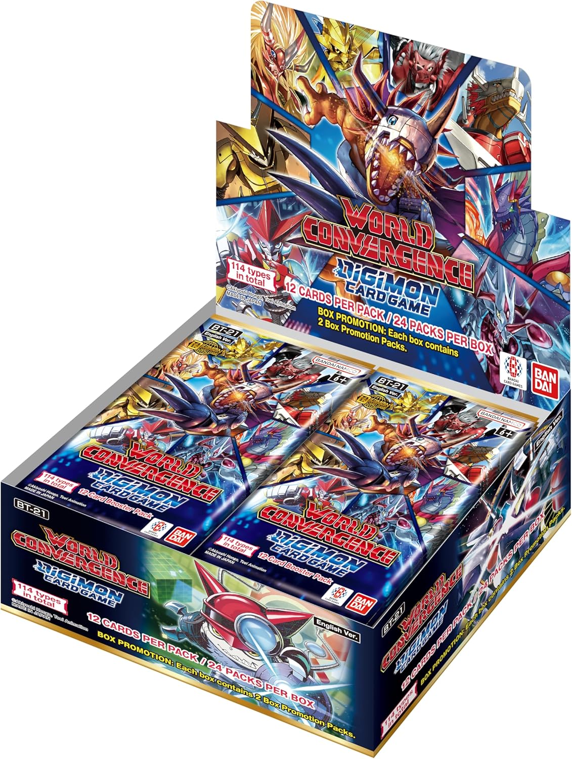 Bandai | Digimon: World Convergence (BT21) Booster Display | Trading Card Game | Ages 6+ | 2 Players | 15+ Minutes Playing Time