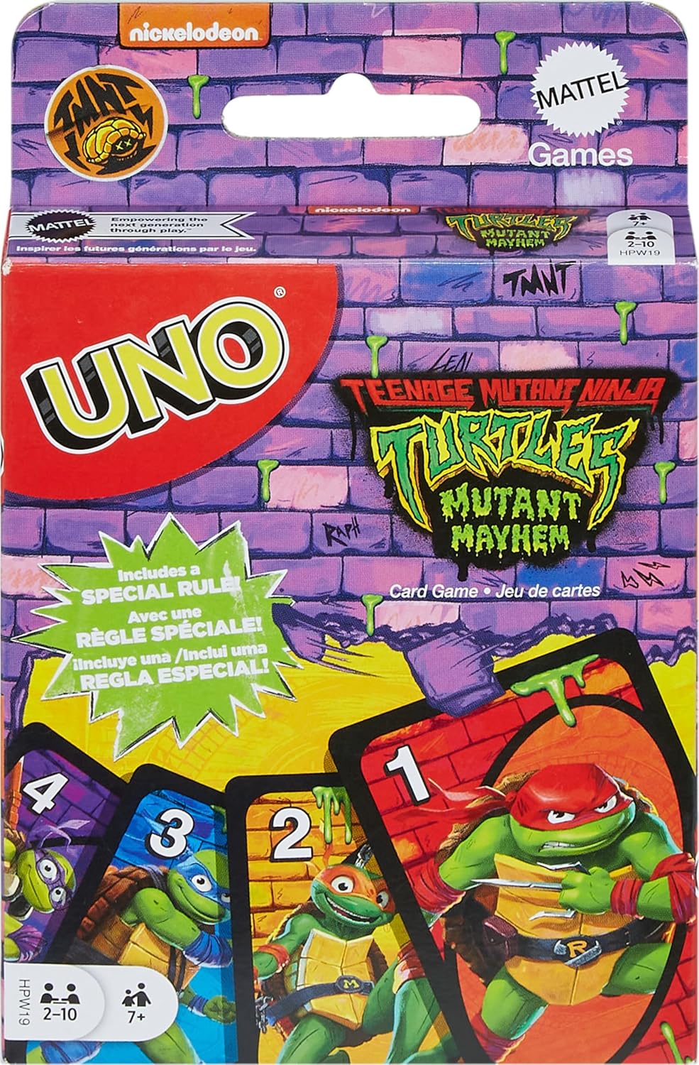Mattel Games UNO Teenage Mutant Ninja Turtles Mutant Mayhem Card Game for Kids & Family Nights, Parties, Travel, Camping & More