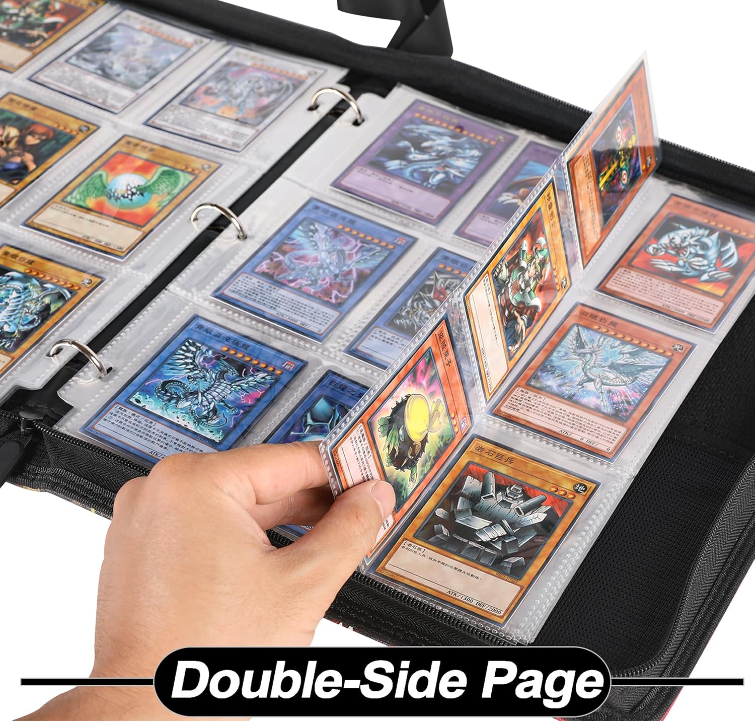 Card Binder for YuGiOh Cards - 9 Pocket Card Holder Book with Sleeves Compatible with Yugioh Cards, Holds 720 Cards