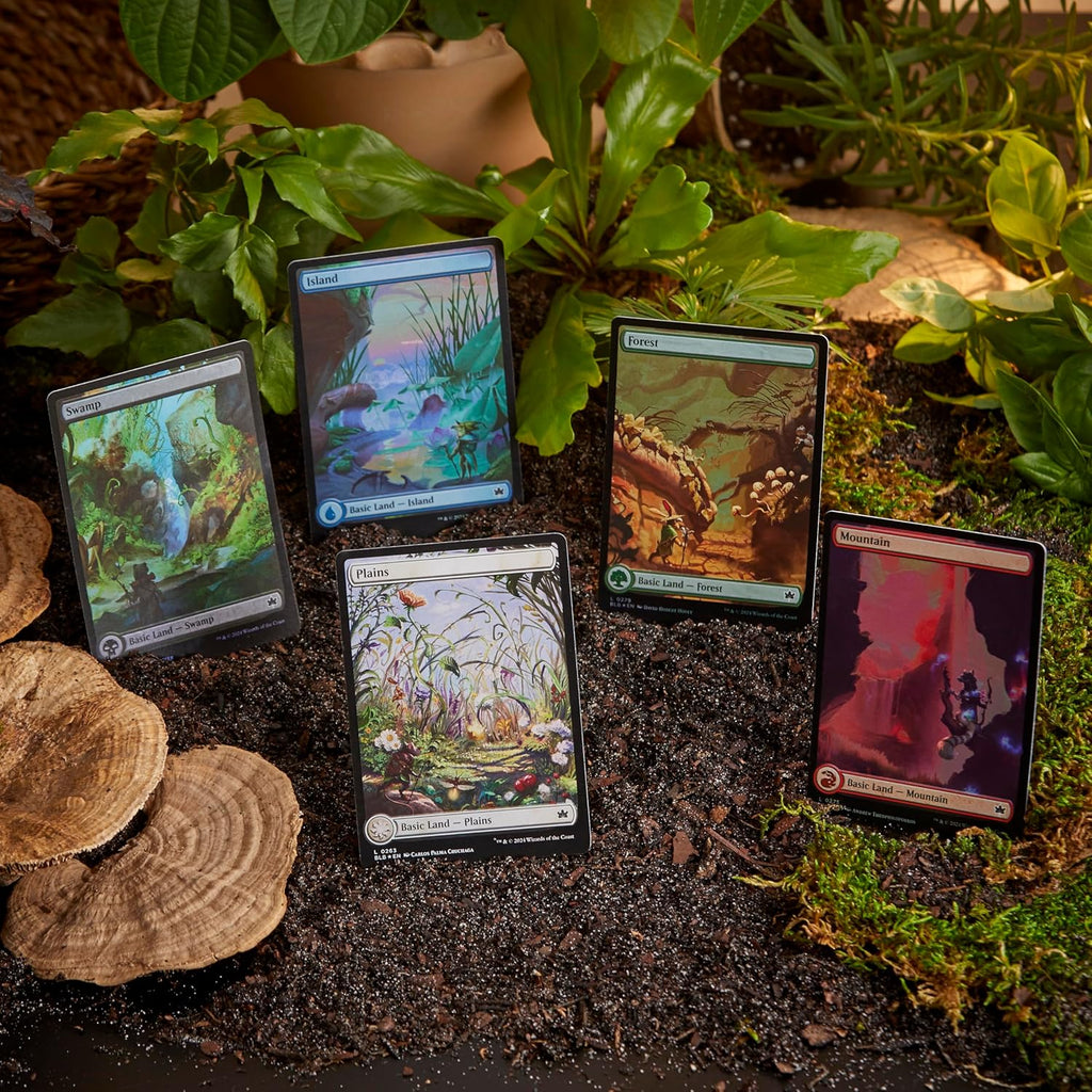 Magic: The Gathering Bloomburrow Bundle - 9 Play Boosters, 30 Land Cards + Exclusive Accessories