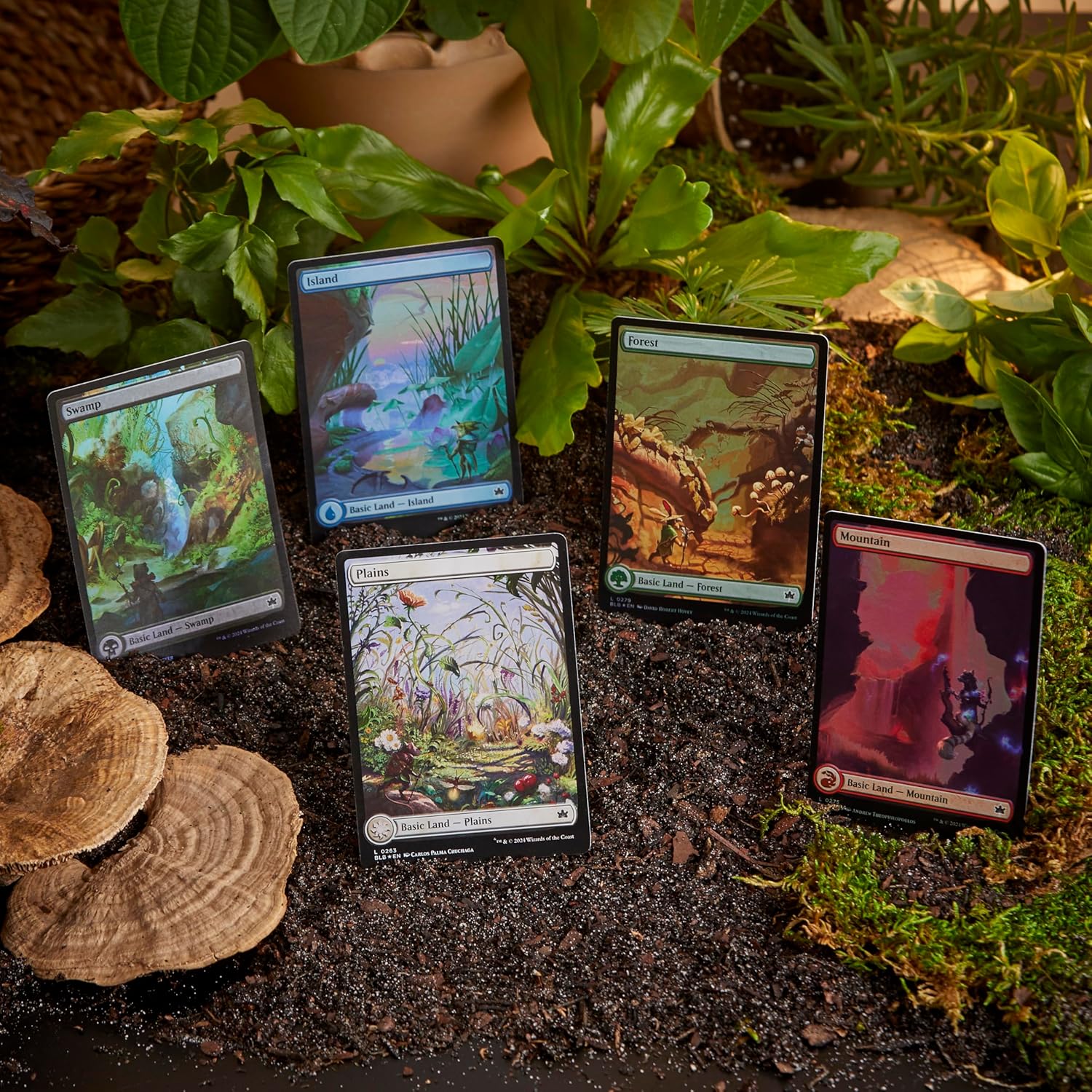 Magic: The Gathering Bloomburrow Bundle - 9 Play Boosters, 30 Land Cards + Exclusive Accessories