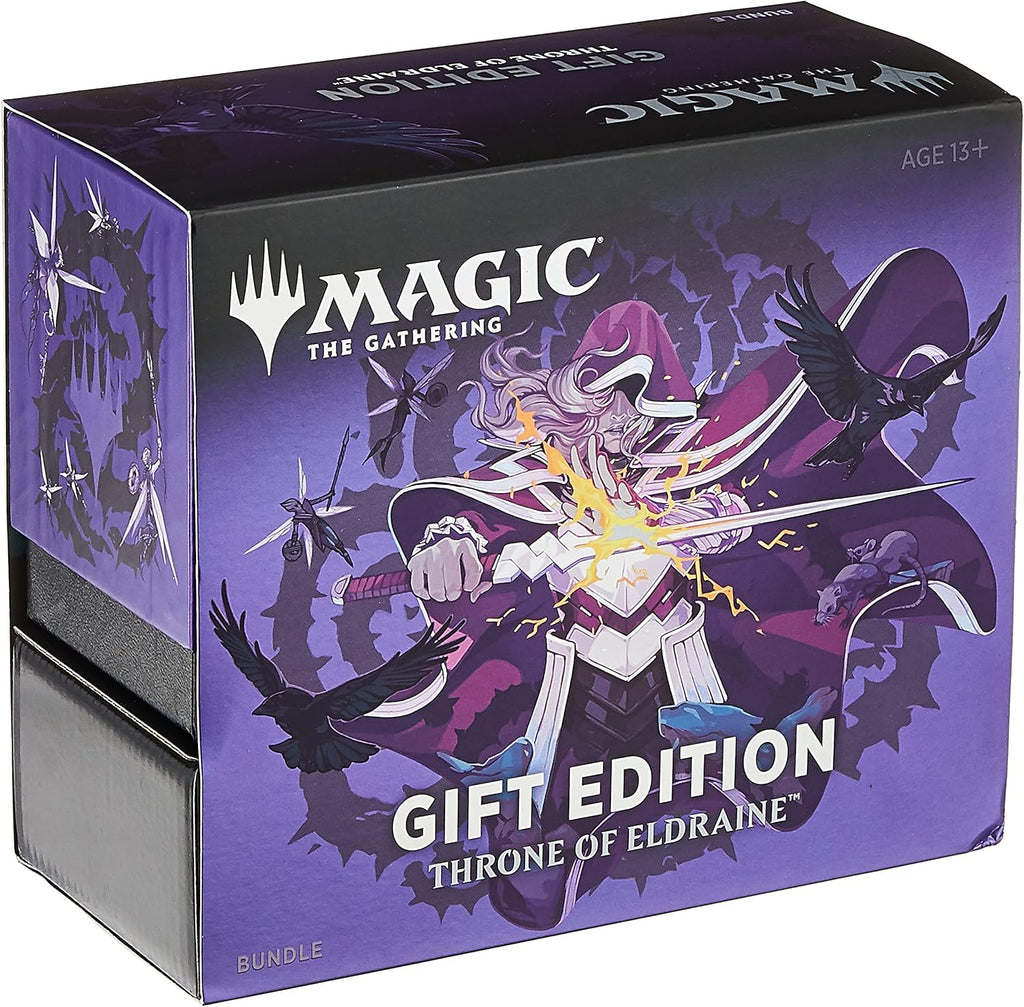 Magic The Gathering Throne of Eldraine Bundle Gift Edition | Alternate Art | 10 Booster Pack | 1 Collector Booster | Accessories