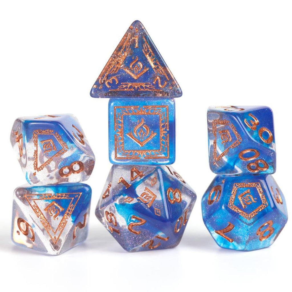 Dungeons and Dragons Wizard Adventure Dice Set (Blue)