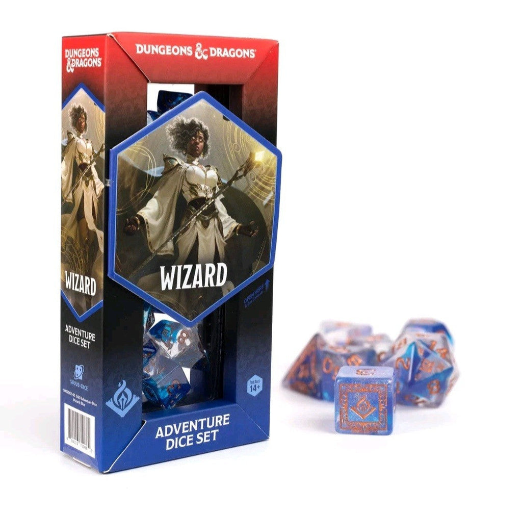 Dungeons and Dragons Wizard Adventure Dice Set (Blue)