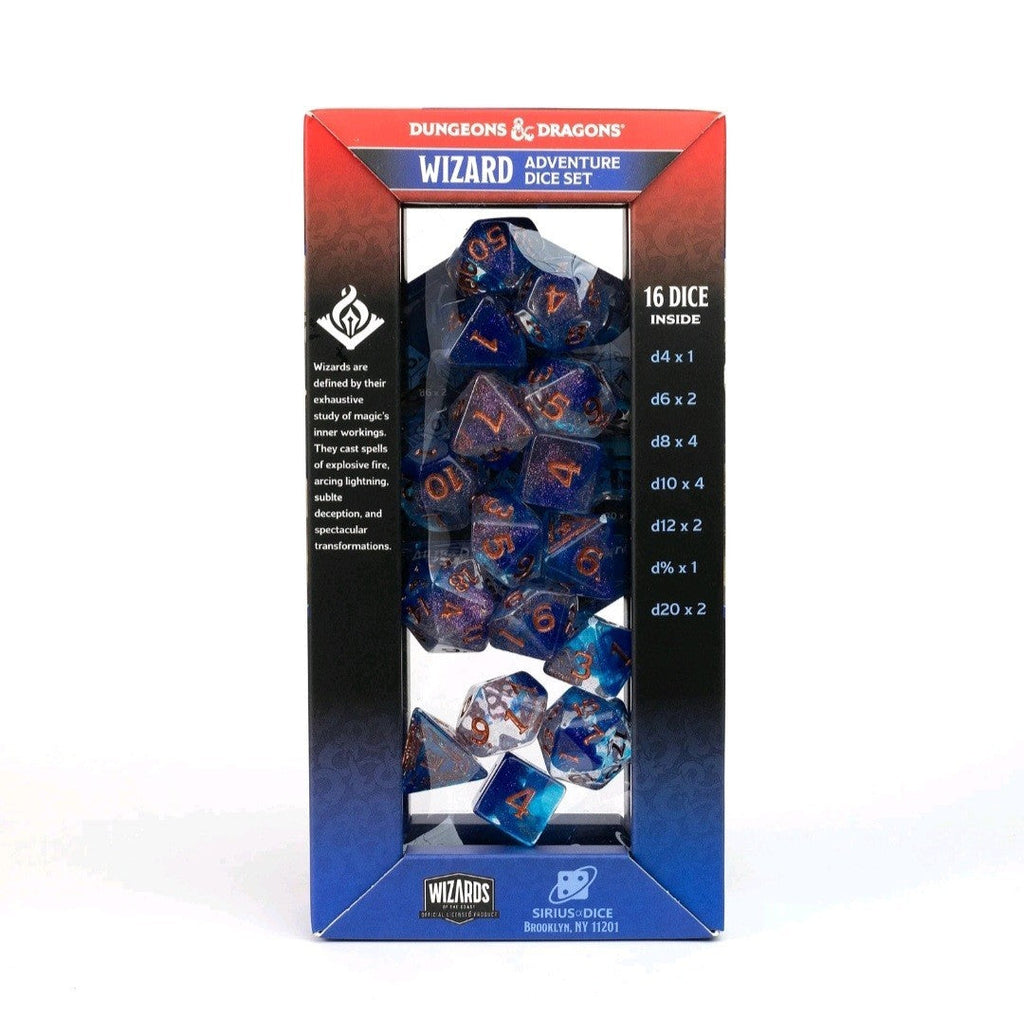 Dungeons and Dragons Wizard Adventure Dice Set (Blue)