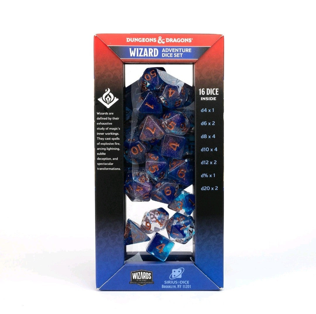 Dungeons and Dragons Wizard Adventure Dice Set (Blue)