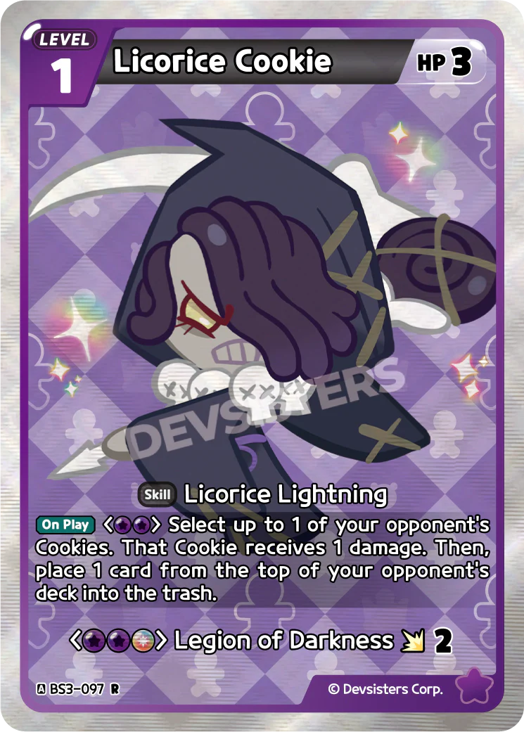 Licorice Cookie BS3-097 Rare