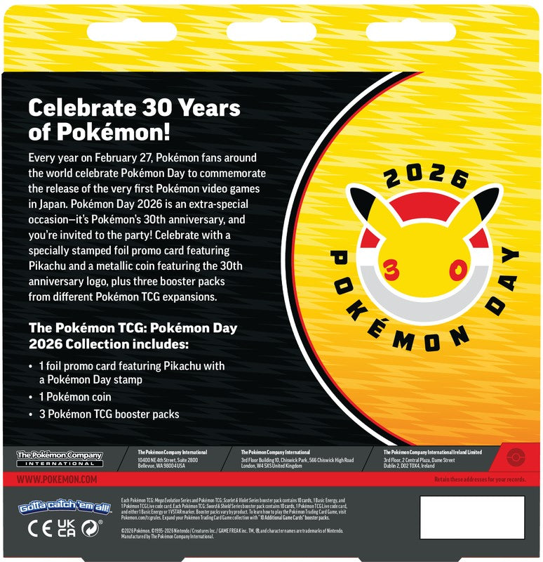 PRE-ORDER Pokemon TCG: Pokemon Day 2026 Collection 01/30/2026