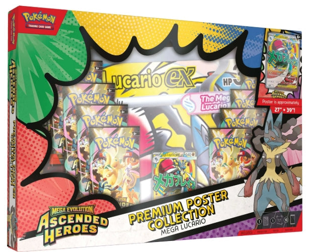 Pokemon TCG: Mega Evolution - Ascended Heroes Premium Poster Collection (Mega Lucario) (PRE-ORDER)