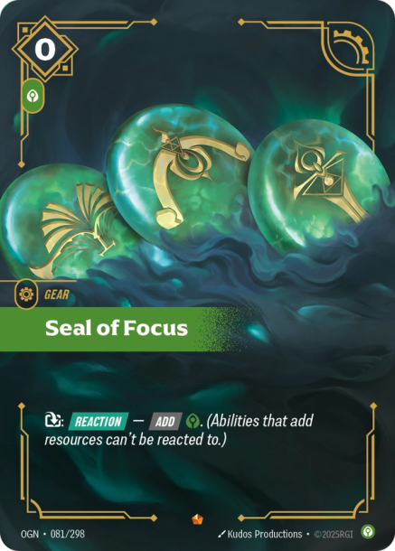 Seal of Focus OGN-081-298 Epic