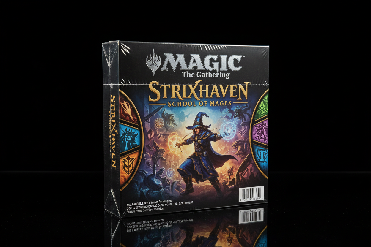 magic the gathering booster box image with black background