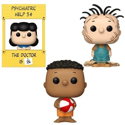Peanuts Wave 8 Funko Pop! Animation - Set of 3 (Franklin with Ball #2093, Pigpen #2094, and Lucy with Doctor Stand #2095) Collectible Vinyl Figures - Estimated Arrival: Nov. 2025 (PRE-SALE)