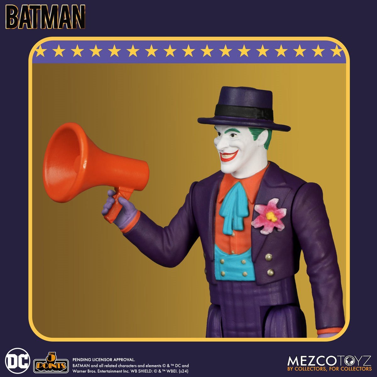Mezco Toyz Batman 1989: The Joker - 5 Points Collection Action Figure (PRE-SALE)